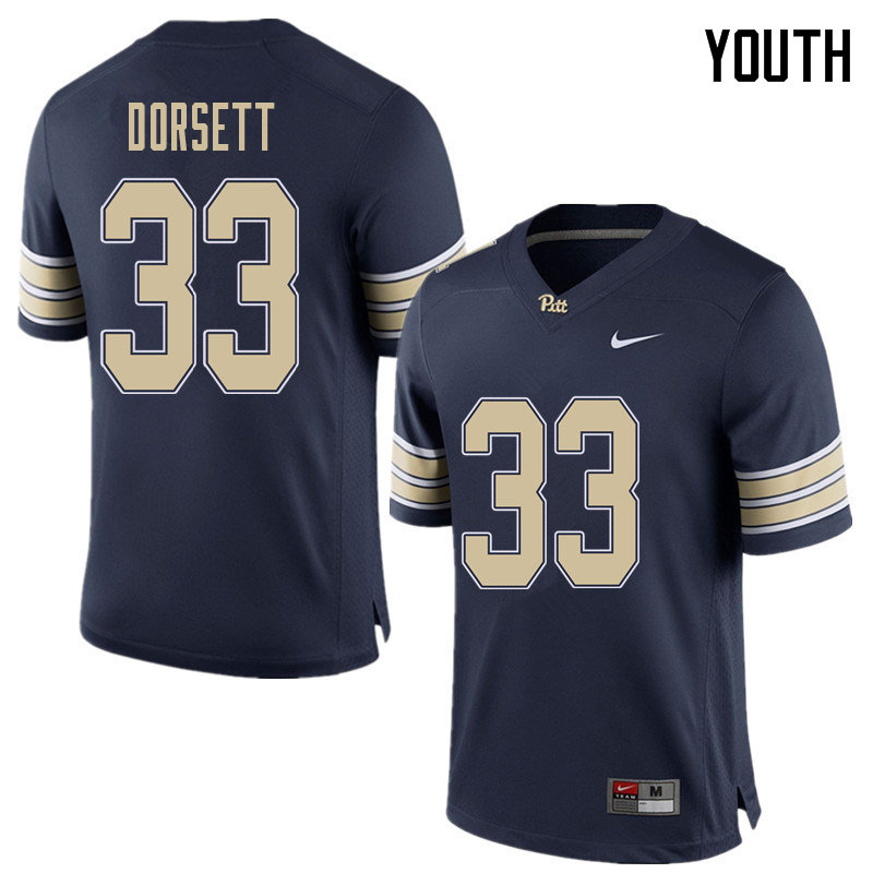 Youth #33 Tony Dorsett Pittsburgh Panthers College Football Jerseys Sale-Home Blue